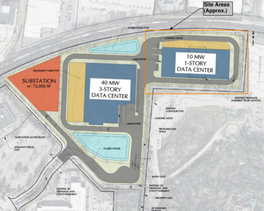 Proposed site plan for the DC BLOX Nashville Campus