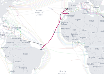 Submarine cable map